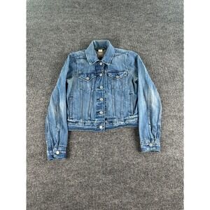 Levi's Women Small Blue Denim Jacket Crossover Trucker Fit Casual Classic Casual
